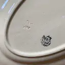 Boch La Louvière zachtgeel ovalen bord bloemmotief_3.webp