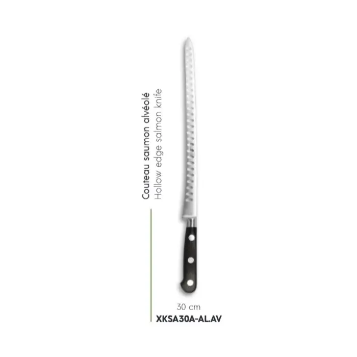 [XKSA30A-AL.AV] ANDRE VERDIER - Zalmmes gewelfd 30cm IDEAL zwart handvat